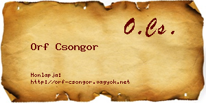 Orf Csongor névjegykártya